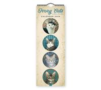 Ivory Cats Slim Calendar 2024 (Art Calendar)