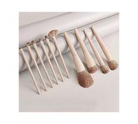 (Ivory white)10 PCS Premium Makeup Brush Set Foundation Blending Brush Eye Shadow Facial Powder Blush Concealer Highlight Makeup Beauty Tools