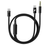 IVSHOWCO Cable USB C a USB C PD60W, USB tipo C a audio de 3,5 mm + cable de carga rápida, conector auxiliar para auriculares de 3,5 mm, cable trenzado de nailon para iPhone 15 Pro Max/Plus iPad Galaxy
