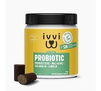 ivvi - Probiotic- Complemento Alimenticio para Perros Bienestar Digestivo - Probióticos, Calabaza, Avena, Semillas de Lino y Calabaza - 60 Deliciosas Golosinas con Pollo, 270g