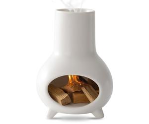 IVWOXO Palo Santo - Quemador de Incienso de cerámica Hecho a Mano, Cuenco para meditación, Yoga, Soporte de Incienso, Quemador de Incienso Zen para decoración del hogar (Blanco)