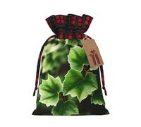 Ivy Blossoms Tree 1 bolsa con cordón, 8.3 x 11.8 pulgadas, para regalos, viajes y uso diario con etiquetas de regalo de papel kraft