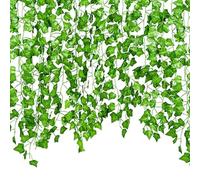 Ivy Garland, Artificial Garland, Realistic Texture Flexible Shape Long-Lasting Color Lightweight Design, Waterproof Vines for Bedroom, Decor, Aesthetic, Party, Wedding, Wall 86.61 Inches