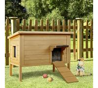 Ivy&Lane Casa para Gatos al Aire Libre | Refugio Aislado para Gatos | Resistente a la Intemperie | para Invierno | Espuma y Madera | Grande | para múltiples Gatos | Escalera Plegable | Ventana