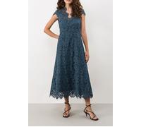 IVY OAK Lace Dress Midi Storm Blue Talla: 34 | Vestidos midi Outlet | Mujer | Azul