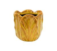 Ivyline Maceta de cerámica, Mostaza, Grande