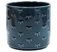 Ivyline Maceta, Loza, libélula Azul, 17,5 cm de Profundidad x 17 cm de Alto