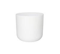 Ivyline Maceta Redonda Blanca de Lisboa, Elegante, Impermeable y Duradera, contemporánea, esmaltada, Decorativa, para Interiores, 26 cm de Alto x 26 cm de Profundidad
