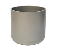 Ivyline Maceta Redonda Gris Claro Lisboa, Impermeable y Duradera, contemporánea, esmaltada, Decorativa, para Interiores, 26 cm de Alto x 26 cm de Profundidad