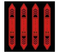 IVYMEIMEI 4 Piezas Reflectantes Anticolisión para Citroen C4 II Grand Picasso 2013-2016, Pegatinas Reflectantes De Advertencia para Coche Accesorios De Seguridad