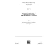 IWA 4:2005, Quality management systems - Guidelines for the application of ISO 9001:2000 in local government