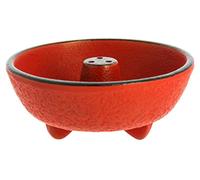 Iwachu INC29080RD Incensario Fuente, Hierro Colado de Japón, Rojo