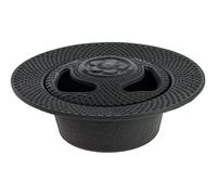 Iwachu Incensario Hierro Colado Japonés Flor de Cerezo, Negro, Quemador de Incienso - Incluye Marmolina