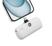 iWALK Bateria Portatil 4800mAh USB-C Sólo Compatible con iPhone 15 Serie,Bateria Externa Carga Rapida PD 20W,Petit Power Bank Compatible con iPhone 17/16/15 Pro MAX/Pro/Plus,17/16/15,Blanco