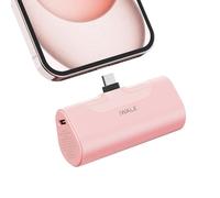 iWALK Powerbank USB-C 4500mAh, 20W Powerbank Carga Rapida, Pequeño Cargador Portátil Compatible con iPhone 17/16/15,Samsung Galaxy A25,Xiaomi Note 13, Frau, Mann, Mujer, Hombre, Rosa.