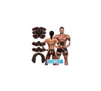 iWarmbase Electroestimulador Muscular - EMS Estimulador Muscular Abdominal | Estimulador de Abdominales, 6 Modos, 19 Intensidades, Tactical Electroestimulador Cuerpo Completo AB/Brazo/Pierna/Gluteos