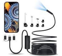 iWarmbase Endoscopio Cámara de Inspección 1080P, 3 en 1 Tipo C Camara Endoscopica, Cámara de Alcance con 8 Luces LED para Android e iOS Smartphone, iPad (16.5 FT/5M) D3 Portátil
