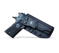 IWB KYDEX Holster Fits: Colt 1911 Commander .45 9mm 4.25 4.5 Inch Compact Gun Holster Funda Pistola Case Inside Concealed Carry Holster Guns Accessories (Black, Right Hand Draw (IWB))