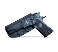 IWB KYDEX Holster Fits: Colt 1911 Commander .45 9mm 4.25 4.5 Inch Compact Gun Holster Funda Pistola Case Inside Concealed Carry Holster Guns Accessories (Black, Left Hand Draw (IWB))