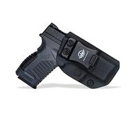 IWB Tactical KYDEX Gun Holster Custom Fits: SpringField XD-S 3.3" 9mm/.40S&W/.45ACP Single Stack Funda Pistola Case Inside Concealed Carry Holster Guns Accessories (Black, Right Hand Draw (IWB))