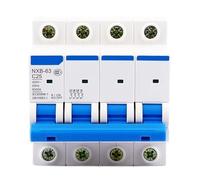 IWEBQSAP Disyuntor NXB-63 4P CA 230/400V Disyuntor Miniatura C 6 10 16 20 25 32 40 63A Protector de sobrecarga DZ47 Interruptor de Aire Estilo C 1 Pieza(10a)
