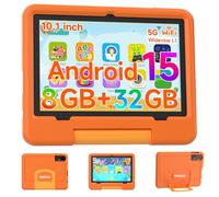 IWEGGO Tablet Android 15 para niños, tablet de 10 pulgadas para niños, 18 GB de RAM + 128 GB ROM (máximo 2 TB), pantalla táctil HD para el cuidado de los ojos, juegos, control parental, tabletas de