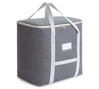 IWEIK Bolsas de almacenamiento multiusos extragrandes, bolsa resistente para mudanzas, almacenamiento, camping y viajes (120 L, gris)