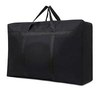 IWEIK Bolsas de almacenamiento multiusos extragrandes, bolsas de lona para ahorrar espacio y almacenamiento en movimiento (230 L, negro)