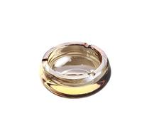 IWENZHKPA Cenicero Cenicero De Cristal Redondo para Interiores, Cenicero Anticenizas, Cenicero Decorativo De Escritorio Ceniceros De Mesa(Brass,20cm)