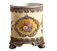 IWENZHKPA Cubo De Basura Bote De Basura para El Hogar con Decoración Resina Retro, Sin Cubierta para Interiores Bote Basuras Cocina(B)