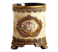 IWENZHKPA Cubo De Basura Bote De Basura para El Hogar con Decoración Resina Retro, Sin Cubierta para Interiores Bote Basuras Cocina(A)