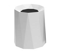 IWENZHKPA Cubo De Basura Cubo De Basura Redondo Plástico, Papelera, Contenedor para Baño, Dormitorio, Cocina, Oficina En Casa, 12 litros Bote Basuras Cocina(White)