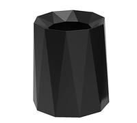 IWENZHKPA Cubo De Basura Cubo De Basura Redondo Plástico, Papelera, Contenedor para Baño, Dormitorio, Cocina, Oficina En Casa, 12 litros Bote Basuras Cocina(Black)