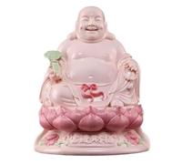 IWENZHKPA Estatuilla Buda Estatua De Buda Maitreya Cerámica Sonriente 8,2 Pulgadas para Decoración Oficina En Casa, Escritorio Que Trae Buena Suerte Estatuas Decorativas(Rot)