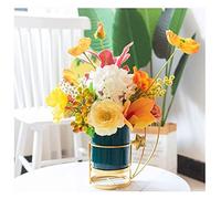 IWENZHKPA Flores Artificiales Bellamente Flor Artificial En Jarrón De Cerámica Flores Falsas Seda para La Decoración del Banquete Boda Plantas Decoración(E)