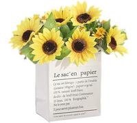 IWENZHKPA Flores Artificiales Flores Artificiales Y Jarrón Girasol Falsas Decoración for El Hogar La Cocina Plantas Decoración