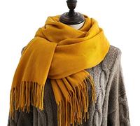 IWENZHKPA Foulard Mujer Mujer Bufanda Bufanda De Invierno Imitación Cachemira Sentir Pashmina Chal Envoltura Suave Cálida Manta Bufandas For Mujeres Regalo Mantoncillo(A)