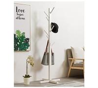 IWENZHKPA Perchero Perchero De Exhibición En Forma Árbol Madera Maciza Independiente con 8 Ganchos Y Pies Sólidos para Ropa, Bufandas, Sombreros Pie(B)