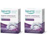 iWhite Superior Kit Blanqueamiento Dental Profesional - 10 Moldes - hasta 8 Tonos más Claros. Blanquea y Restaura el Esmalte - Aprobado clínicamente - Microperlas, Calcio y Xilitol (Paquete de 2)