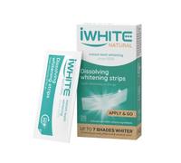iWhite Tiras Blanqueadoras Dentales Disolubles - 28 Unidades - Blanqueamiento Dental Natural con Papaína y Fresa - Hasta 7 Tonos Más Blancos - Sin Peróxido - Seguras y Clínicamente Probadas