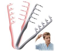 IWIDYA 2 Piezas Peine Texturizador Hombre - Peine de Dientes Anchos, Herramienta para Dar Volumen a Las Raíces para Raíces y Flequillo, para todo tipo de cabello-(C)