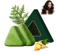 IWIDYA Pack de 2 Champús Sólidos Naturales - Jabón Verde para el Cabello con Ingredientes Botánicos, Sin Sulfatos, para Todo Tipo de Pelo y Viajes