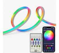 IWIIK Tira Neon LED RGB Flexible 5m, IP67 Impermeable, Luces Colores Control por Bluetooth, Movil Smart App y Mando a distancia, Decoración para interior y exterior