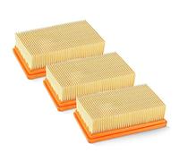 IWILCS 3PCS Filtros para aspiradora Karcher, Filtro plegado plano [WD4, WD5, WD6/MV4, MV5, MV6] para alérgicos contra polvo fino y olores