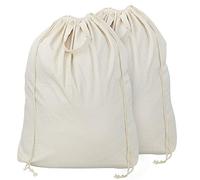 iwill CREATE PRO 2 bolsas de lavandería de lona de algodón 100% natural con asas de transporte y cierre de cordón, bolsas de forro lavables a máquina para cesta de lavandería o cestas