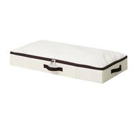 iwill CREATE PRO 75 x 38 x 10 cm, recipiente rígido de almacenamiento para ropa debajo de la cama, plegable y lavable, tapa con cremallera suave, color beige