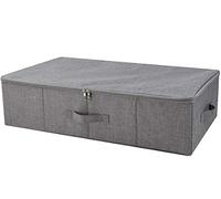 iwill CREATE PRO Cesta de la Cremallera con Tres Lados, Caja de Almacenamiento Plegable Debajo de la Cama para Mantas, edredones, edredones, etc. Gris Oscuro