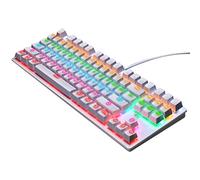 Iwinna Green Shaft Mechanical Keypad 87 Keys Gaming Keyboard with Colorful Light Effect for Windows XP/7/8/10 Systems
