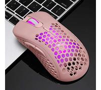Iwinna : Hollow out Honeycomb Gaming Mouse Optical Sensor 6400 dpi Colorful RGB Backlit Light Wired Mice