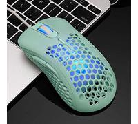 Iwinna : Hollow out Honeycomb Gaming Mouse Optical Sensor 6400 dpi Colorful RGB Backlit Light Wired Mice